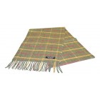 100% Cashmere Scarf - Made in Scotland - Green Checked Design